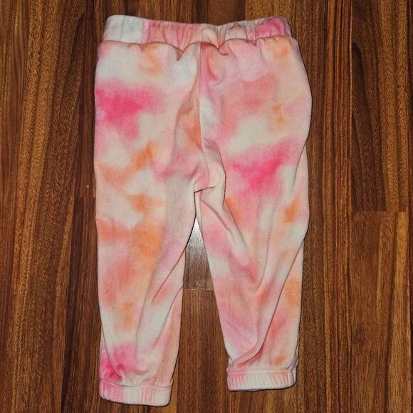 5 For $25 Cat & Jack Pink and Orange Tie-Dye Fleece Sweatpants Baby Size 18M - Picture 4 of 4
